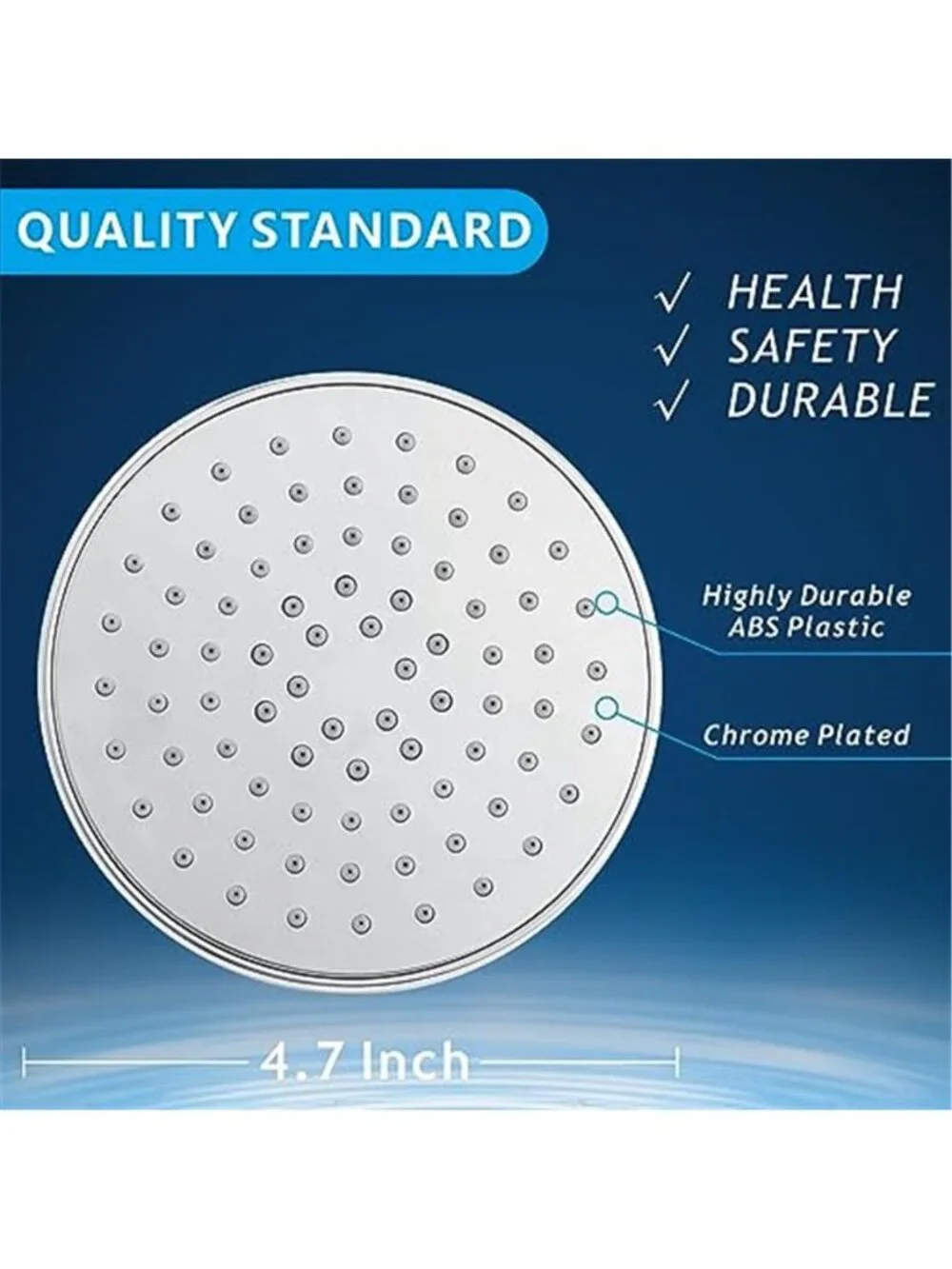 High Pressure Shower Head 4.7“ Powerful Bathroom Pressure Boosting Rain